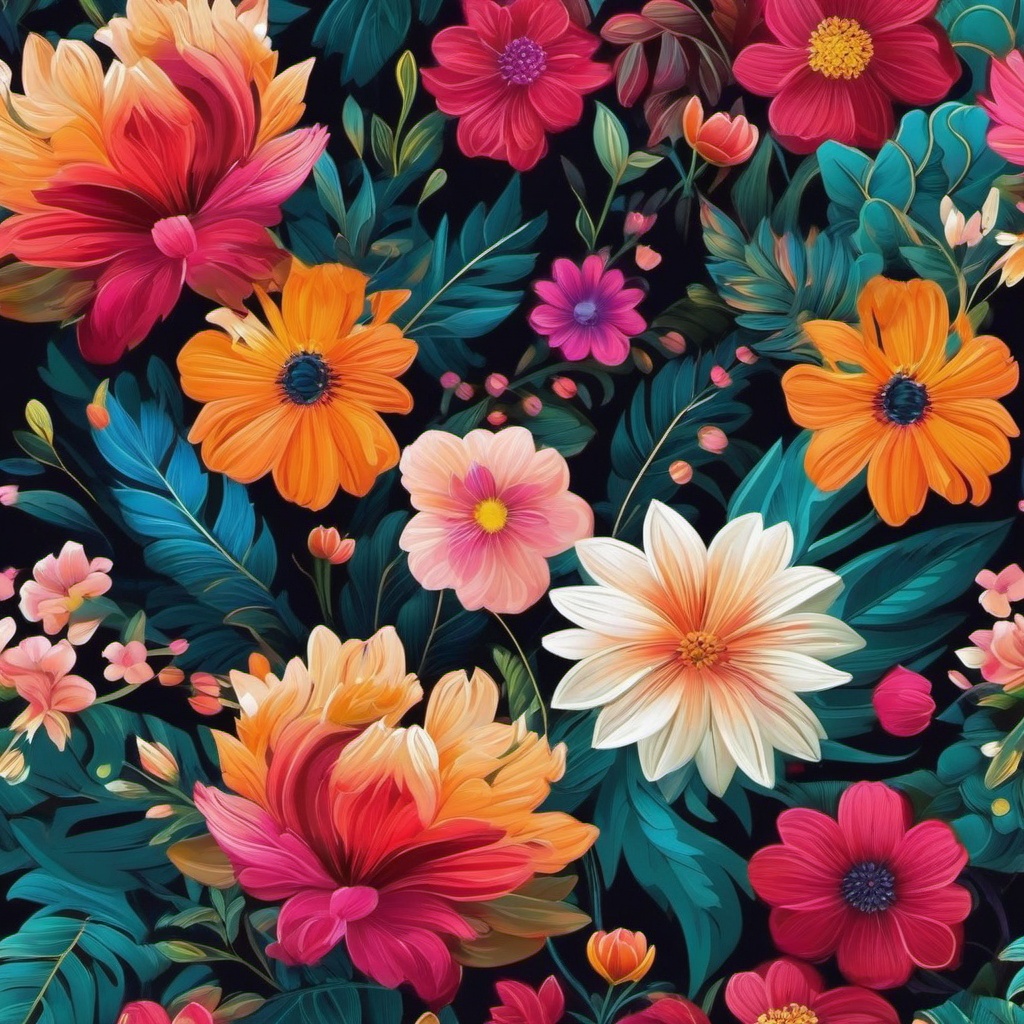 Flower Wallpaper iPhone - Vibrant Blooming Garden  intricate patterns, splash art, wallpaper art