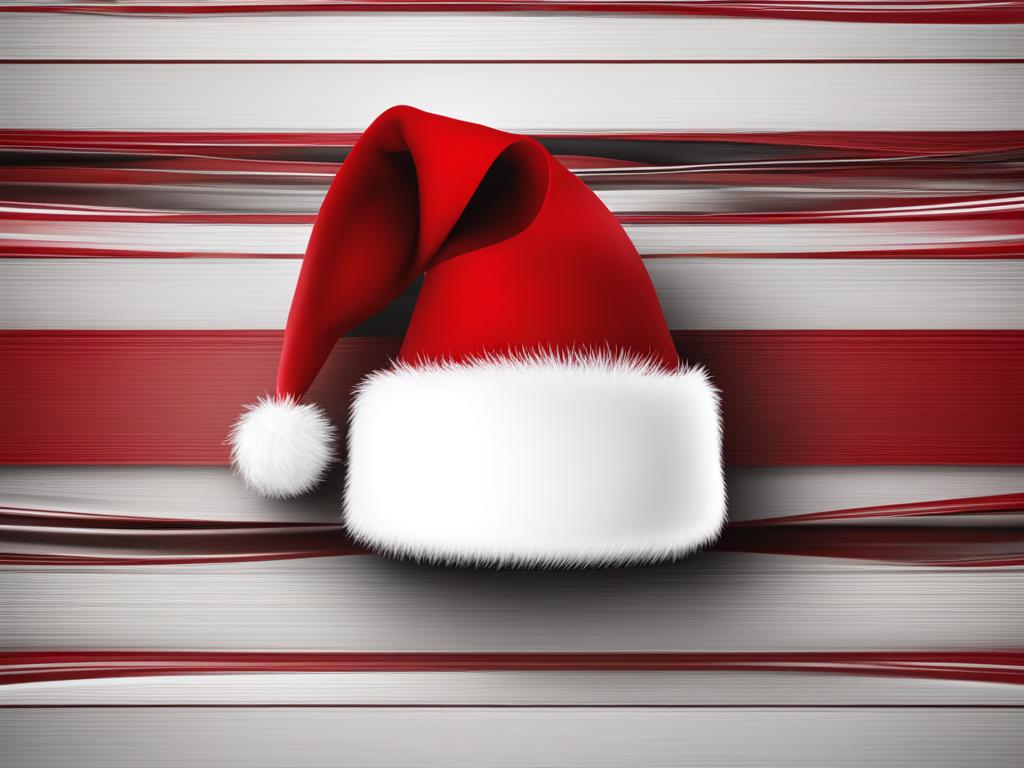 santa hat clipart - santa's iconic red hat with a fluffy white trim 