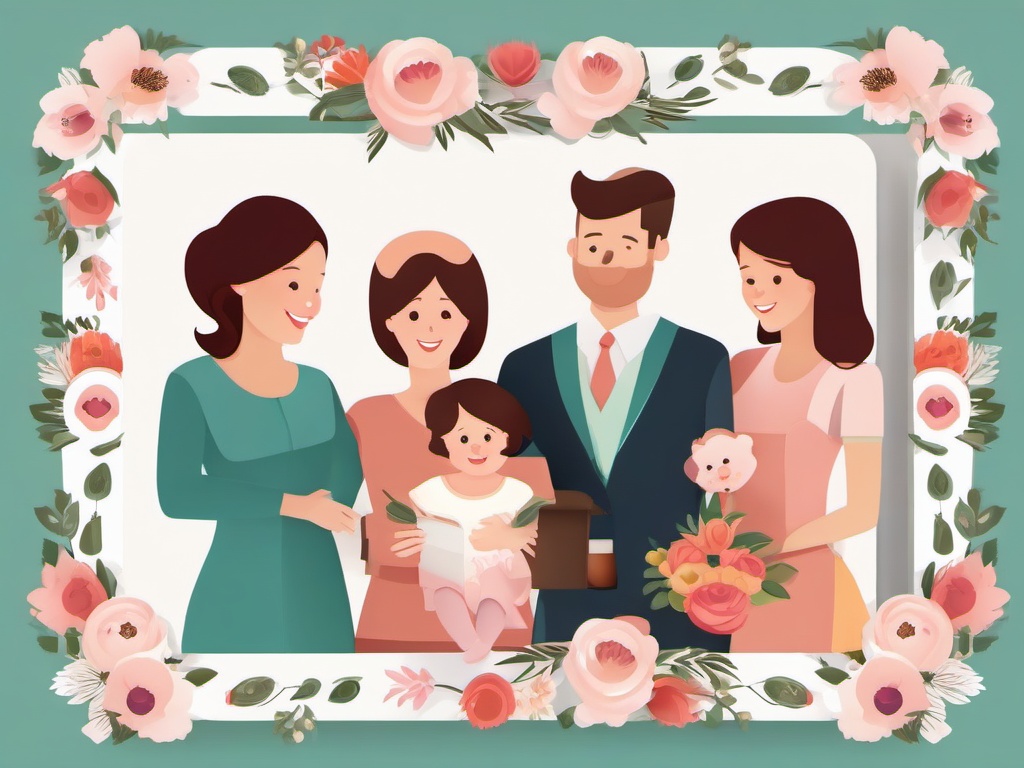 Happy Mothers Day clipart - family portrait for Mother's Day  