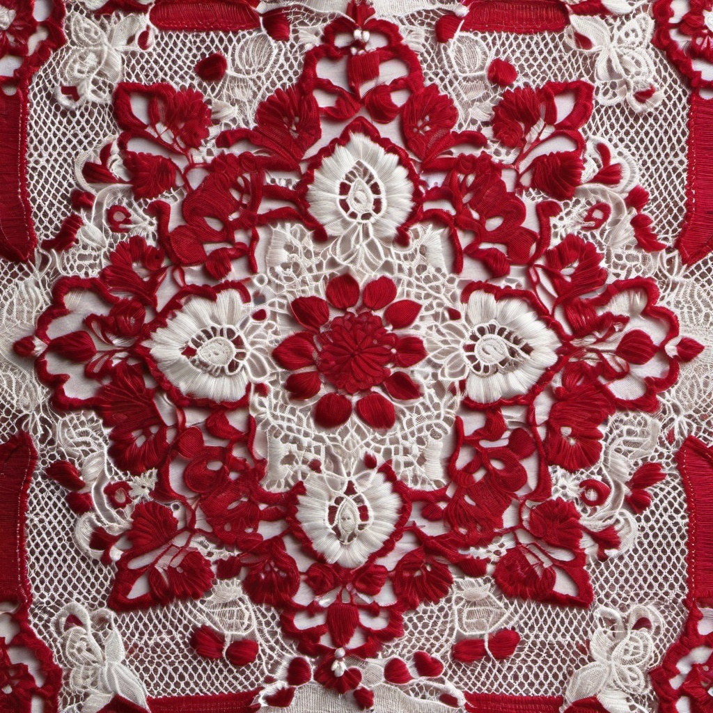 Exquisite lace tablecloth top view, product photoshoot realistic background, hyper detail, high resolution