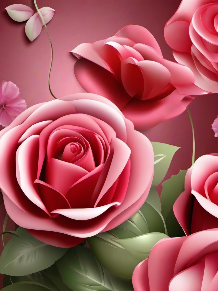 Flower Background Wallpaper - 3d rose wallpaper  