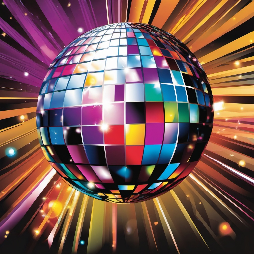 Disco Ball clipart - sparkle effects with disco ball  vector clipart