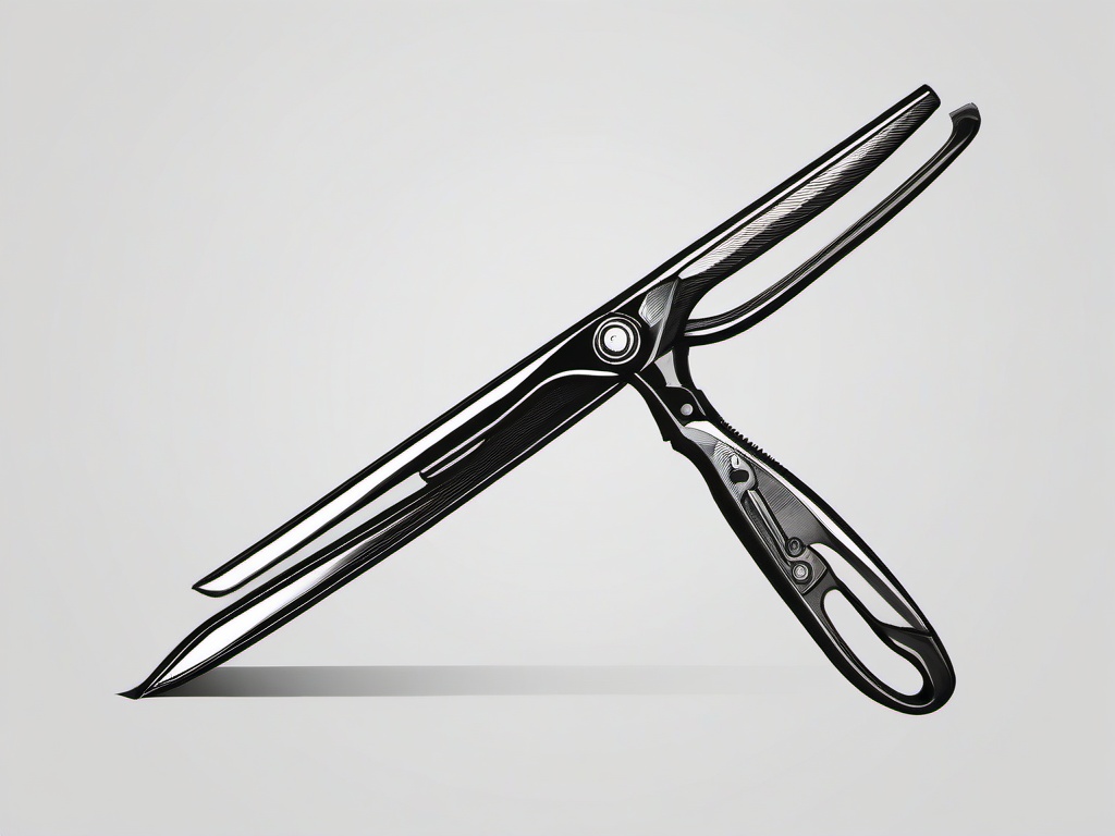 drawing of shears  minimal rough scribbles,doodles,black and white