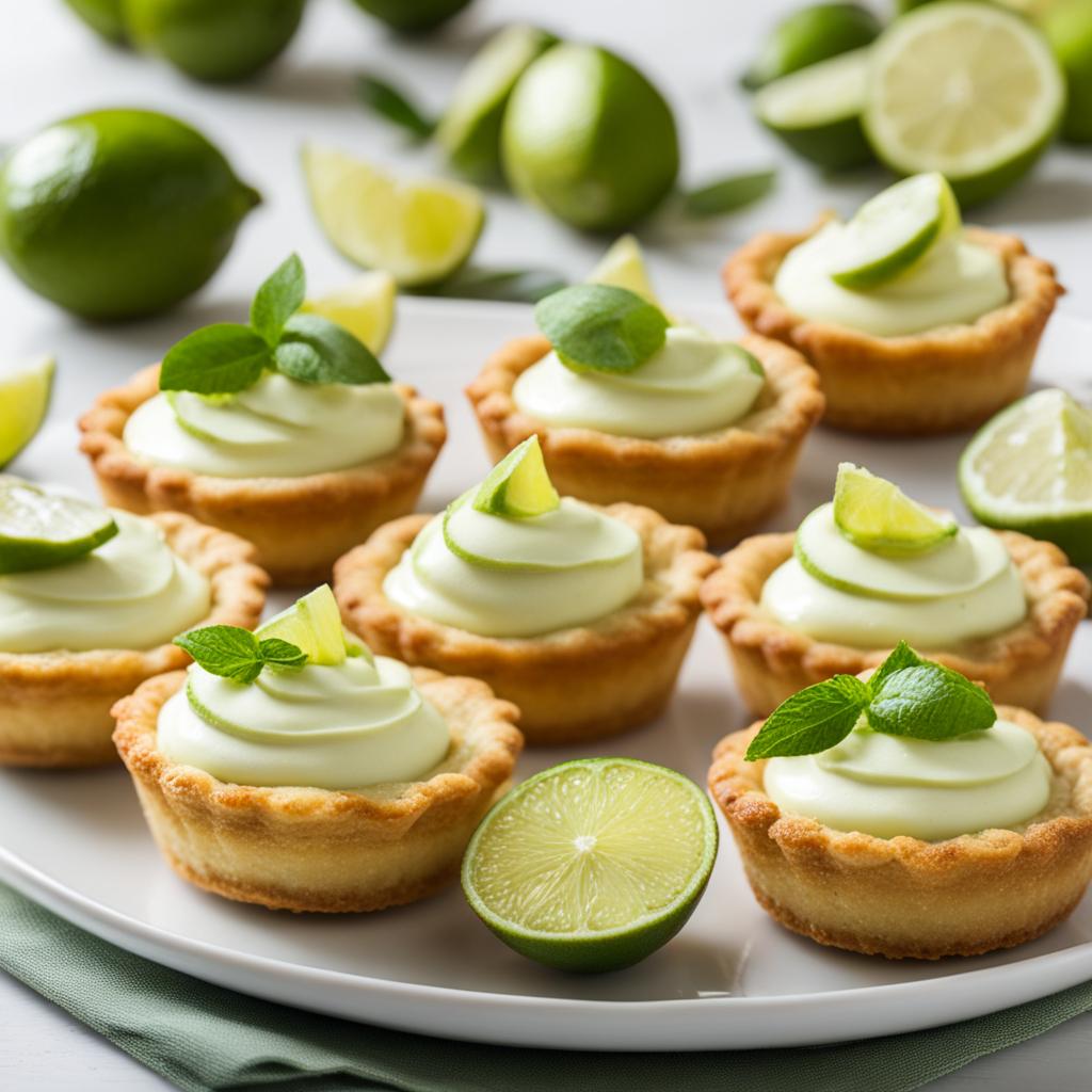 key lime tartlets, mini tarts with zesty key lime filling. 