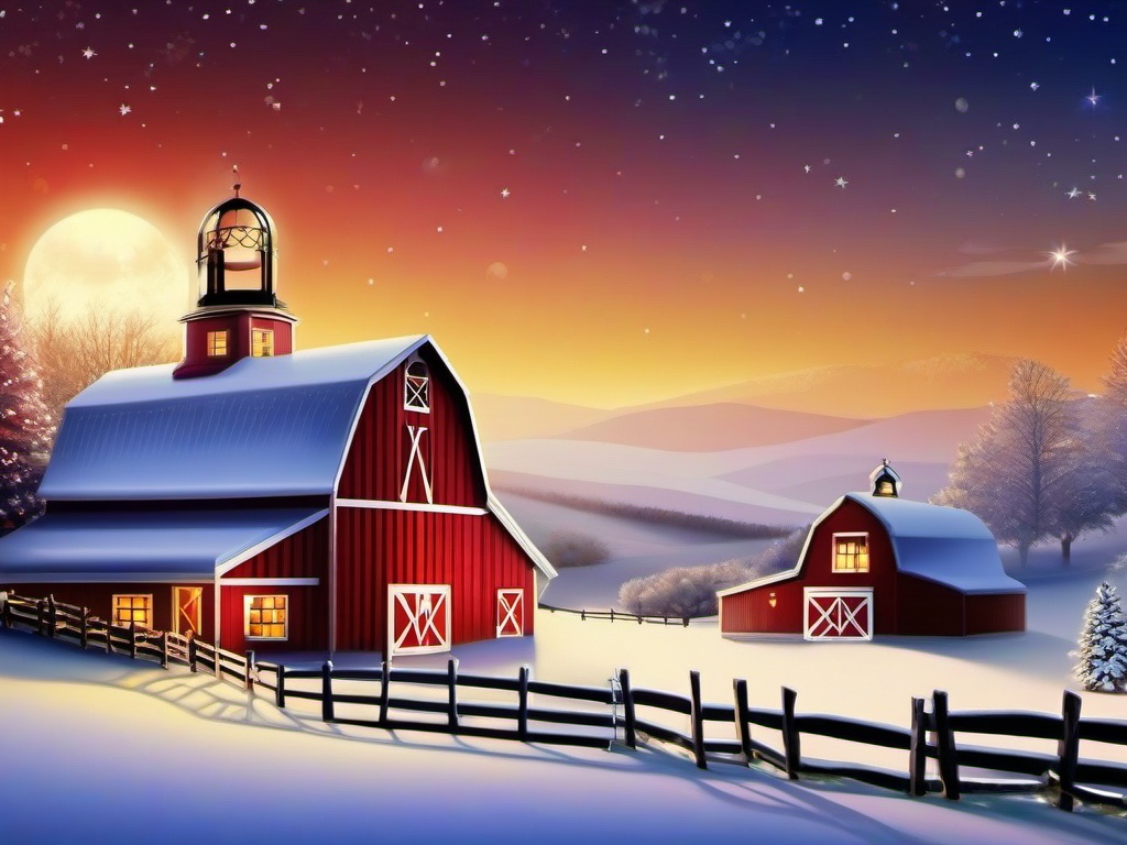 Christmas Farm Wallpaper  