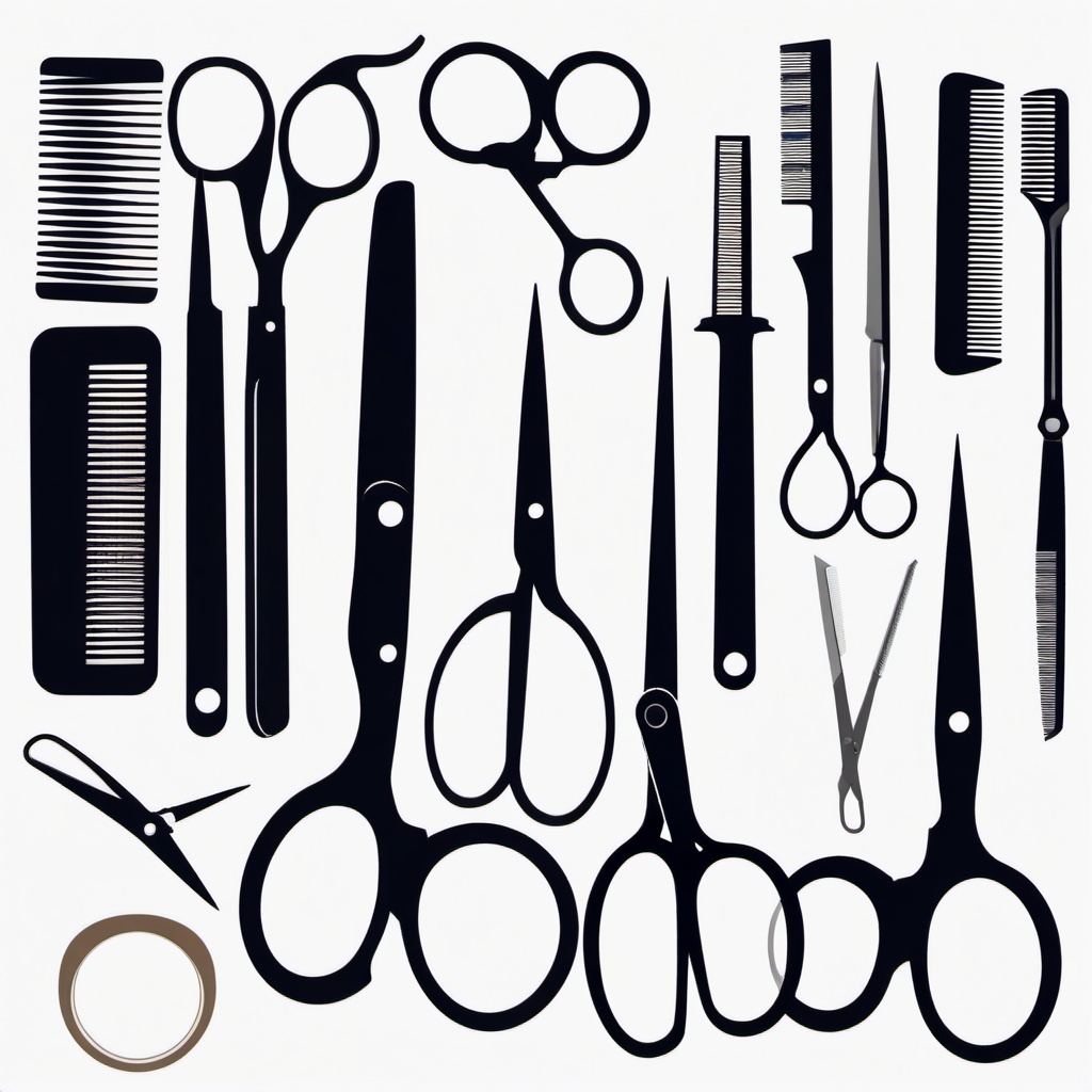 Scissors clipart - barber scissors for cutting hair  color,minimalist,vector clipart