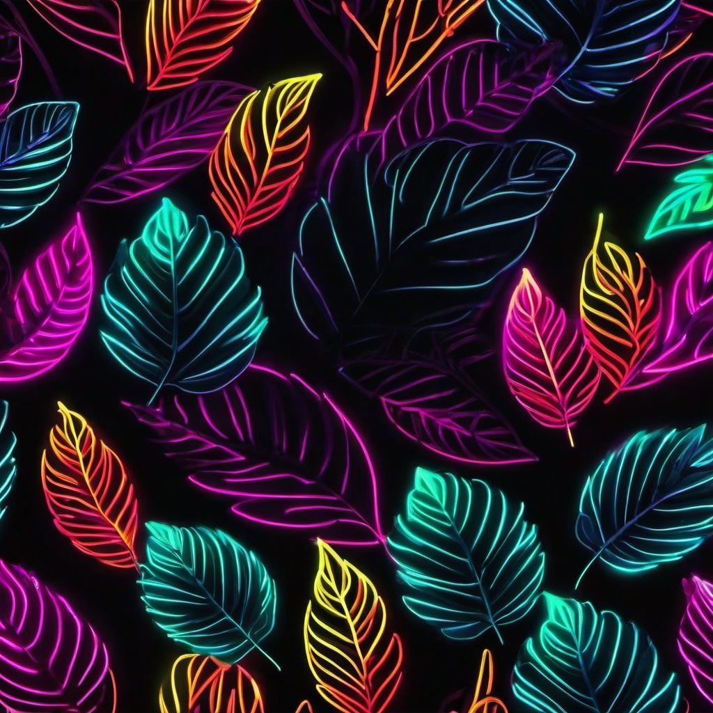 Neon Background Wallpaper - neon leaves wallpaper  