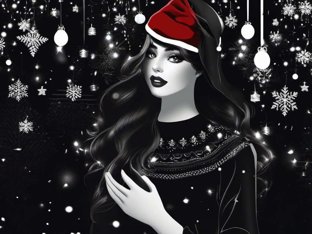 Black Christmas Wallpaper Aesthetic  