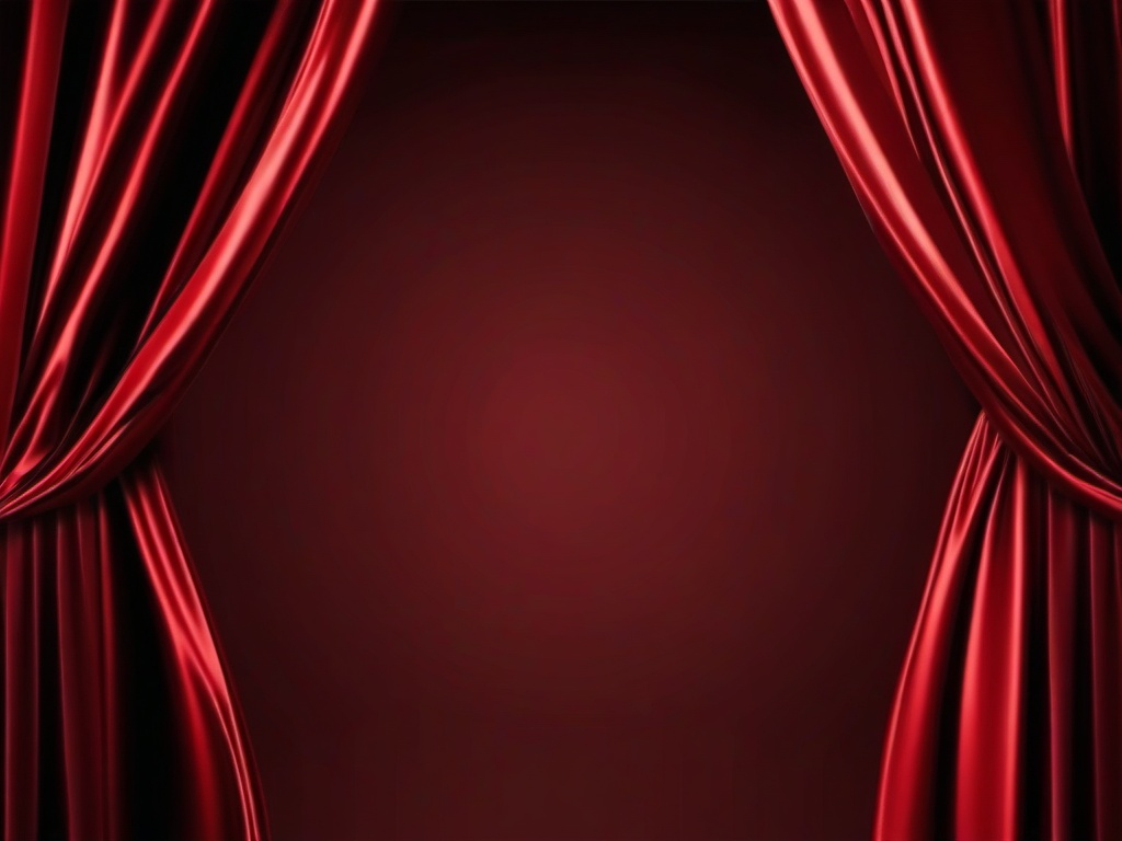 Background Red Curtain-Dark red curtain folds for a classic, theater-style backdrop  background wallpaper