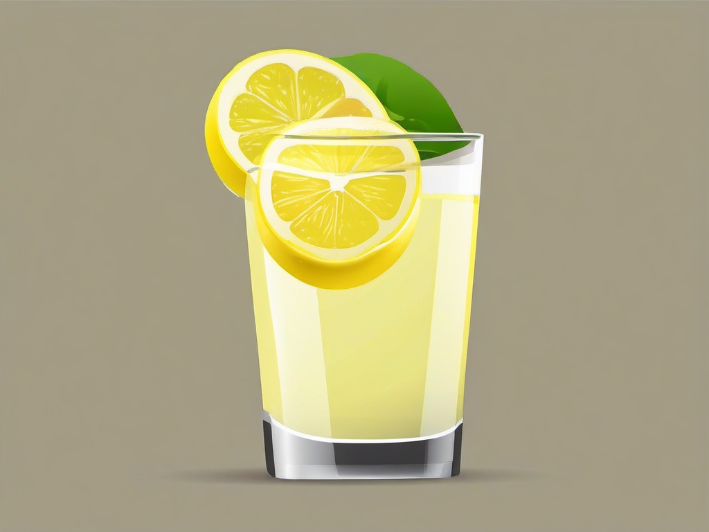 Lemon clipart - lemon juice being squeezed into a glass  color,minimalist,vector clipart