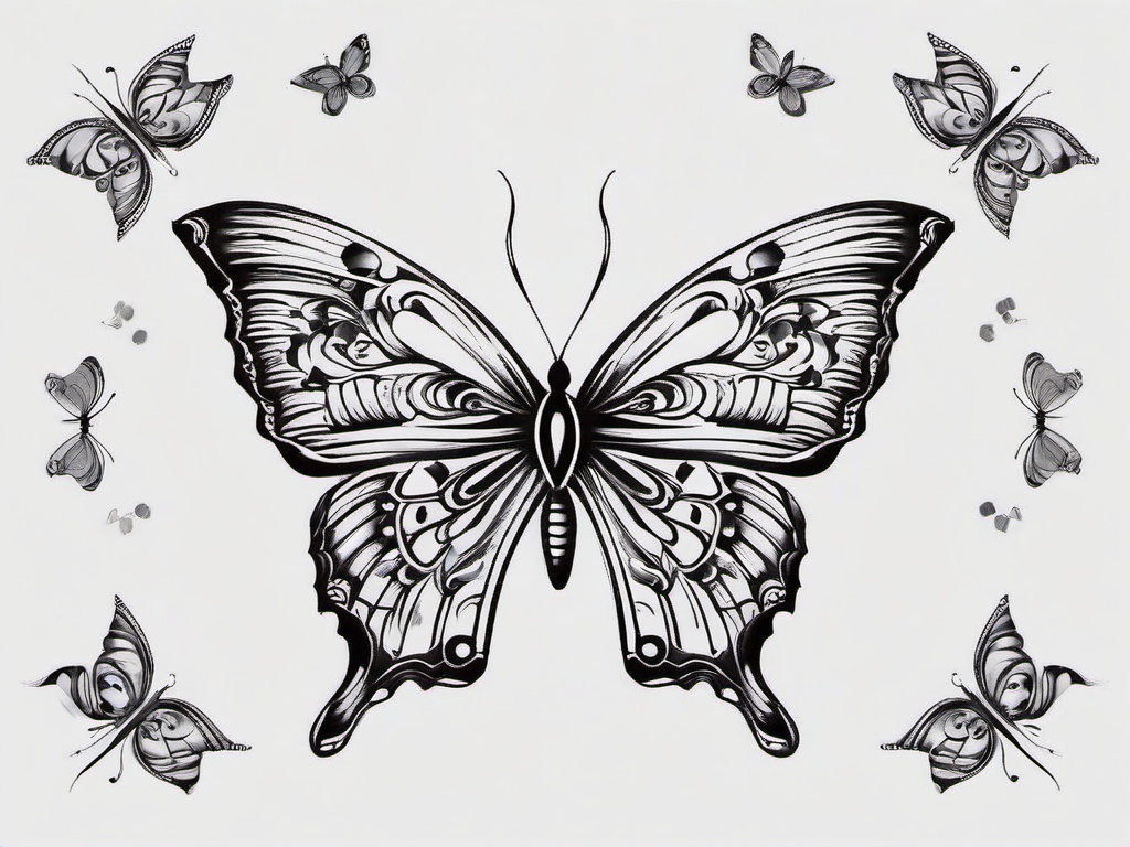 easy butterfly tattoo designs  