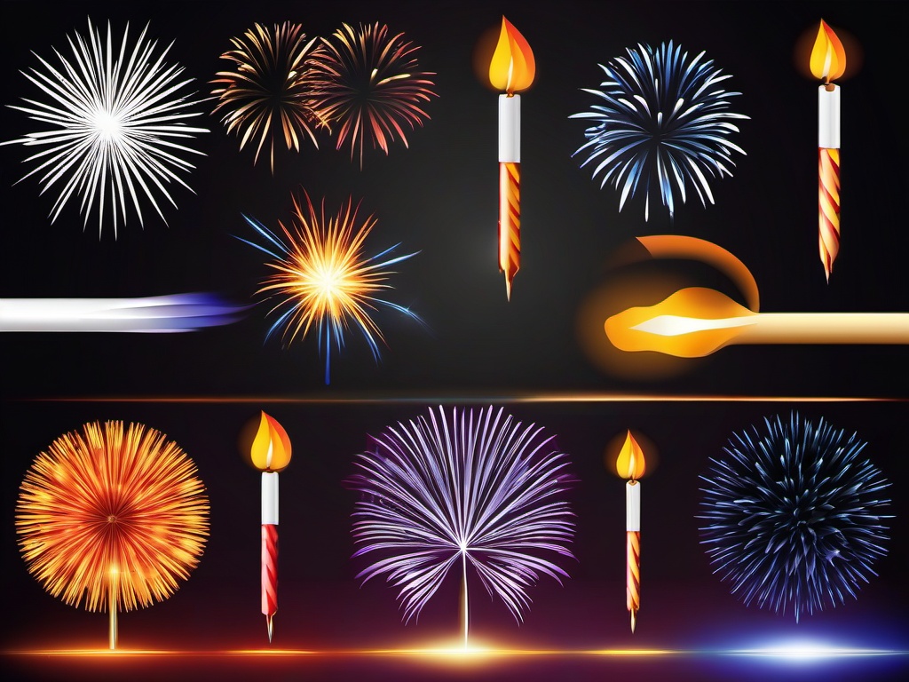 Flame clipart - flame for fireworks display  vector clipart