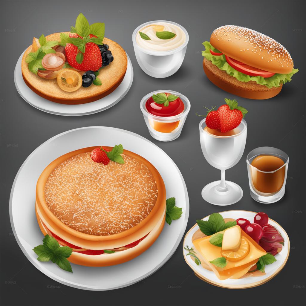 food clipart transparent background on a restaurant menu - displaying culinary delights. 