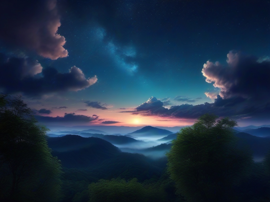 Cloudy Night Sky Background  ,desktop background wallpaper