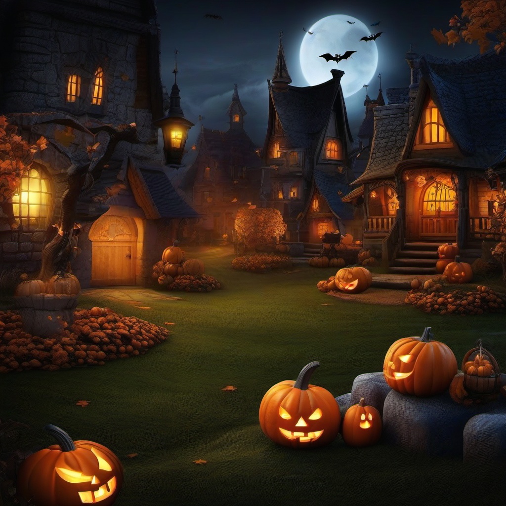Halloween Background Wallpaper - halloween village backdrop  
