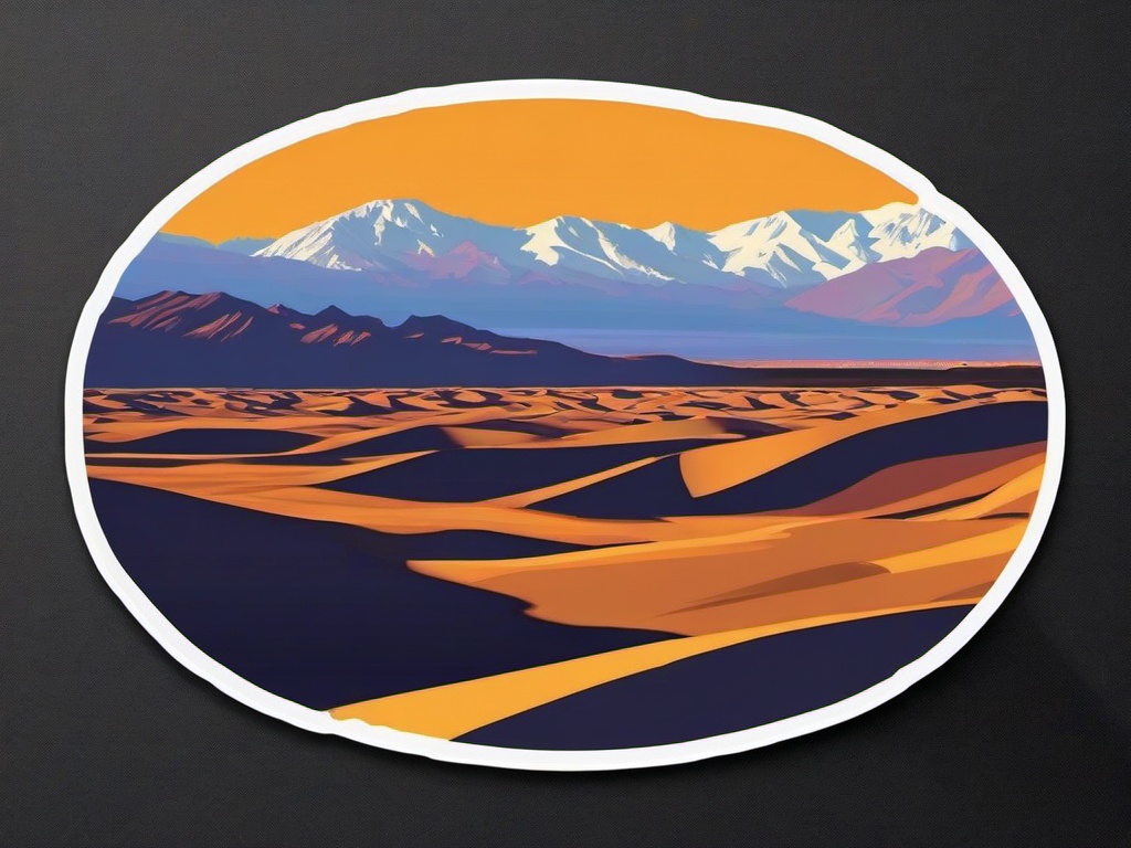 Death Valley National Park sticker- Lowest, hottest, and driest national park in the U.S., , sticker vector art, minimalist design