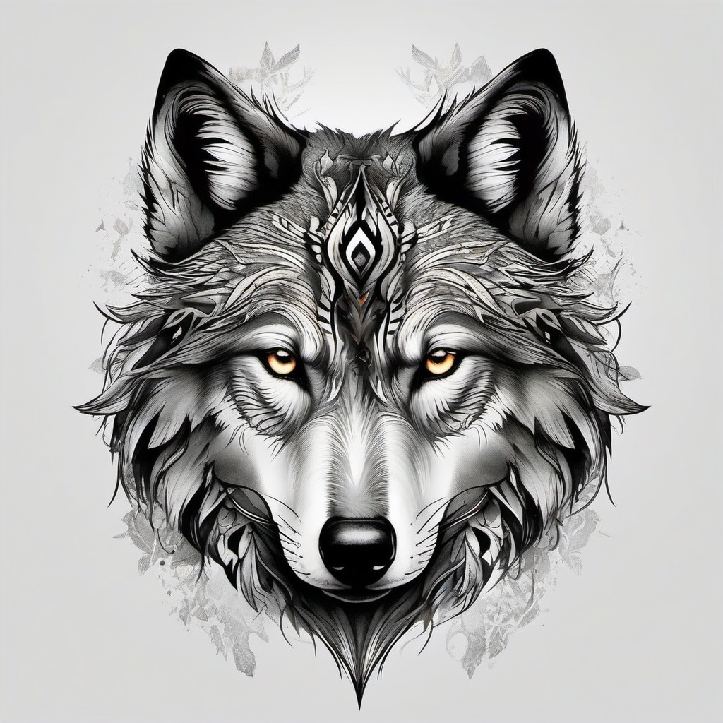 Cool Tattoos Wolf,assortment of cool and captivating wolf tattoos, each a unique piece of art. , color tattoo design, white clean background