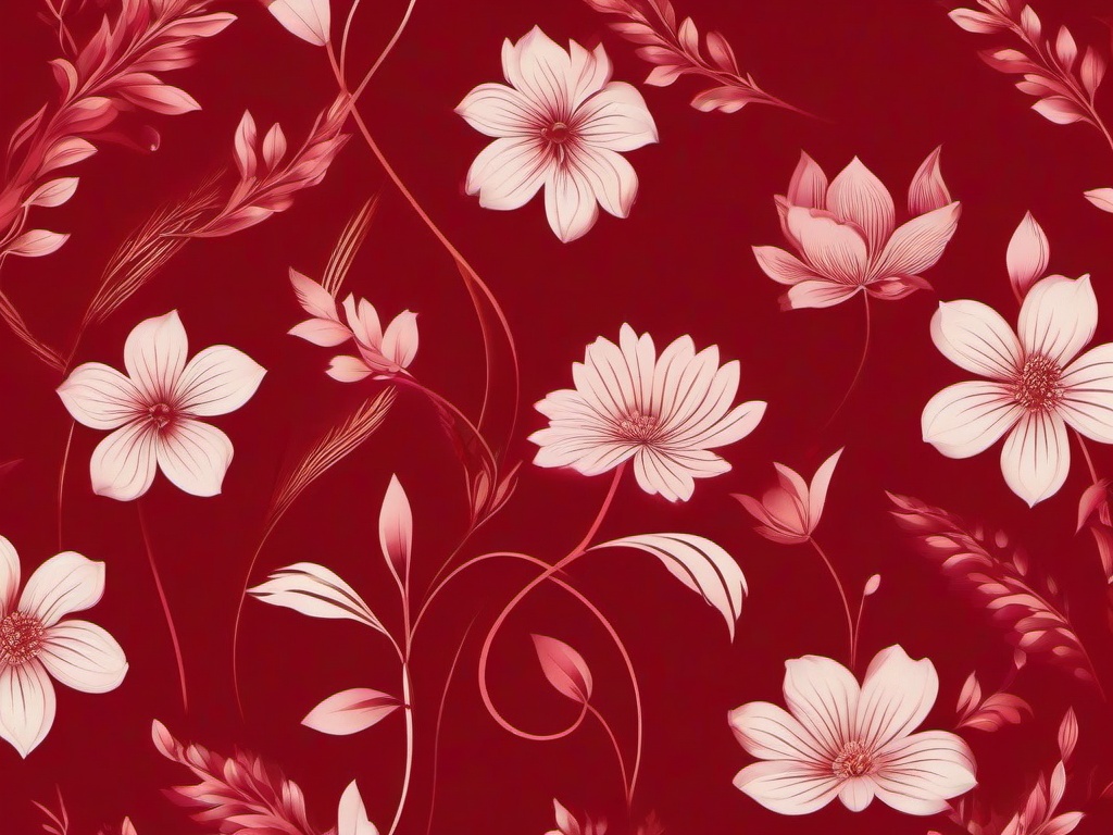 Red Background Aesthetic-Deep red with soft floral patterns for an aesthetic vibe  background wallpaper