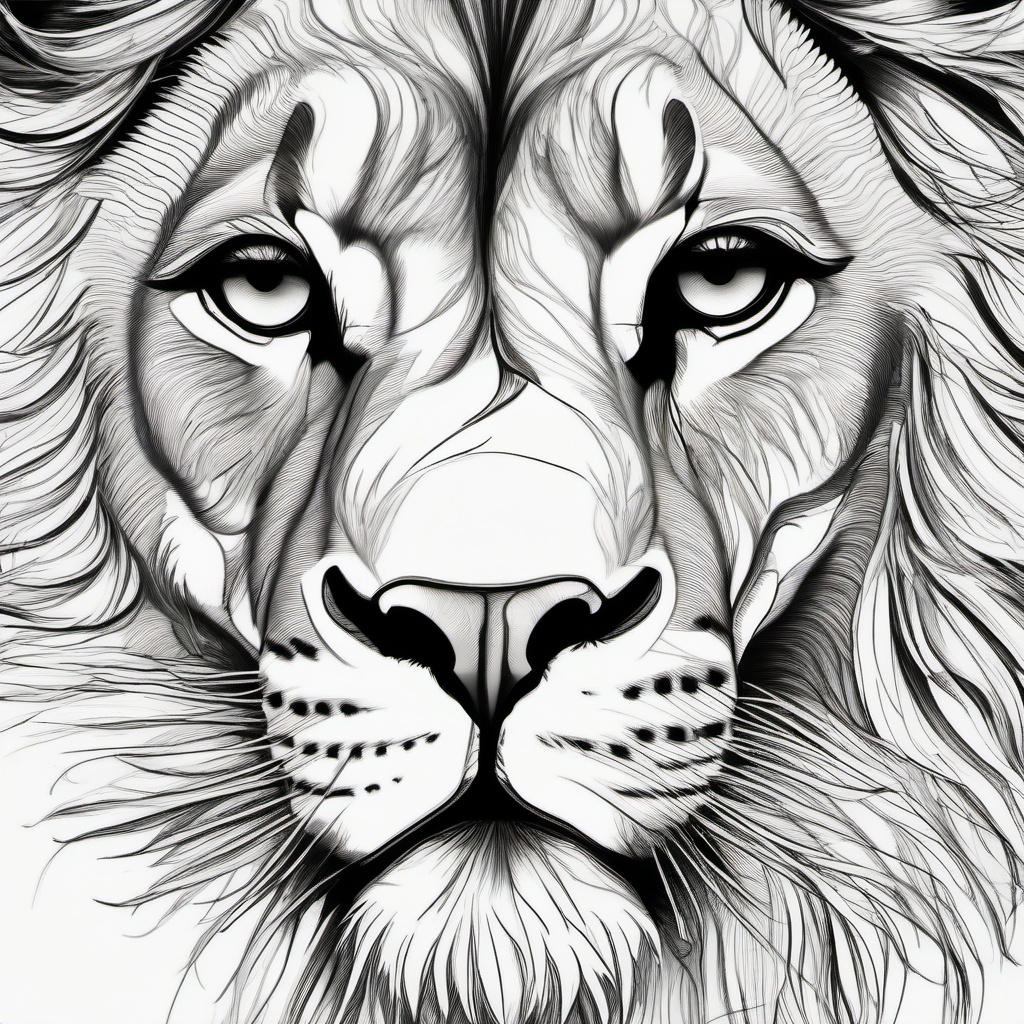 drawing of a lion eye  minimal rough sketch scribbles,doodles,black and white