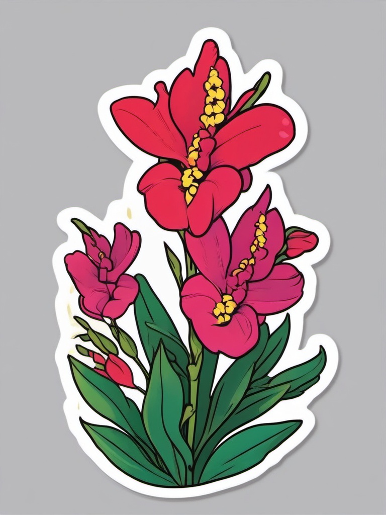 Snapdragon Sticker - Celebrate the whimsical and dragon-shaped blooms of snapdragons with this sticker, , sticker vector art, minimalist design