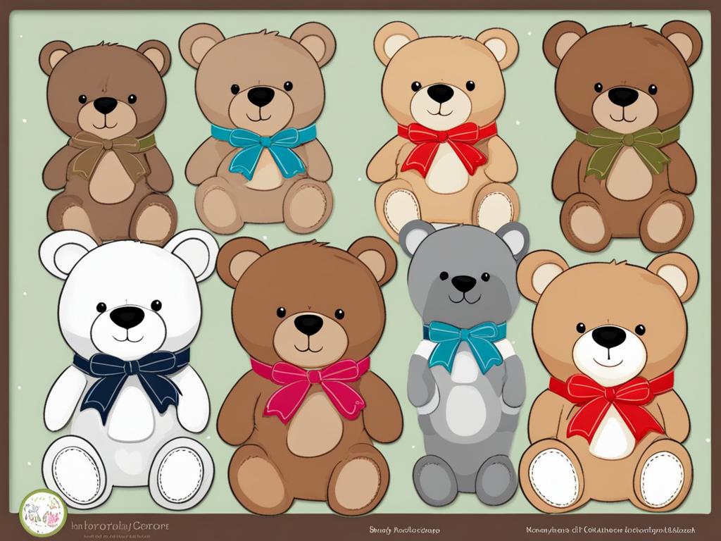 bear clipart - cuddly and huggable in a child's embrace. 