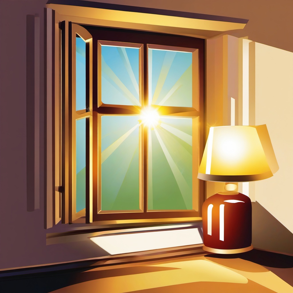 Sunlight clipart - sunlight streaming through a window  