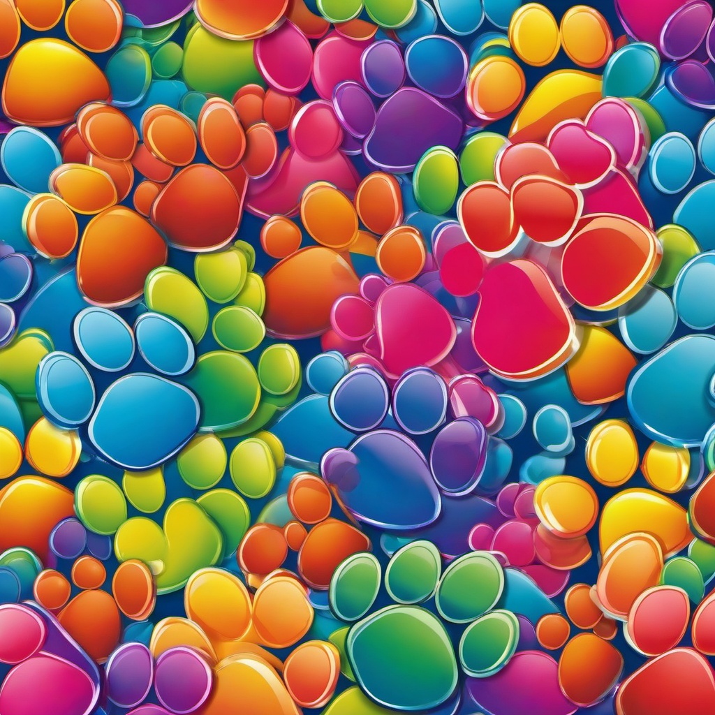 Rainbow Background Wallpaper - rainbow paw print background  