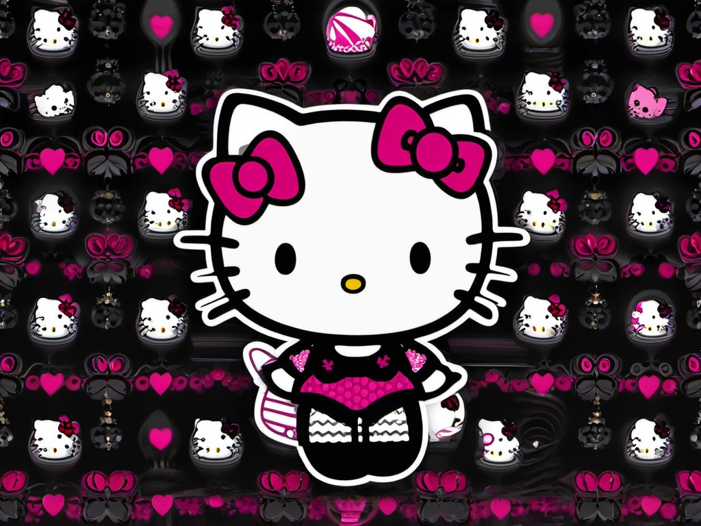 Hello Kitty Dark Wallpaper  ,desktop background wallpaper