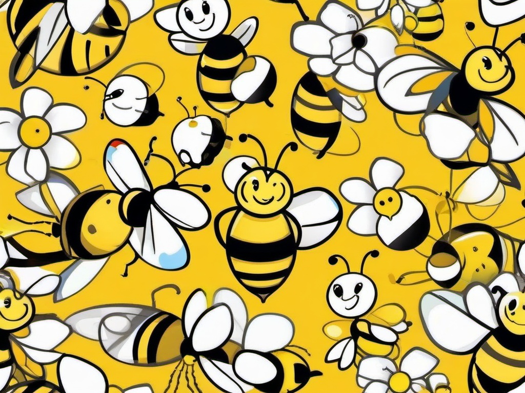Cute Bee Wallpaper - Bees with a happy, cute look  ,desktop background wallpaper