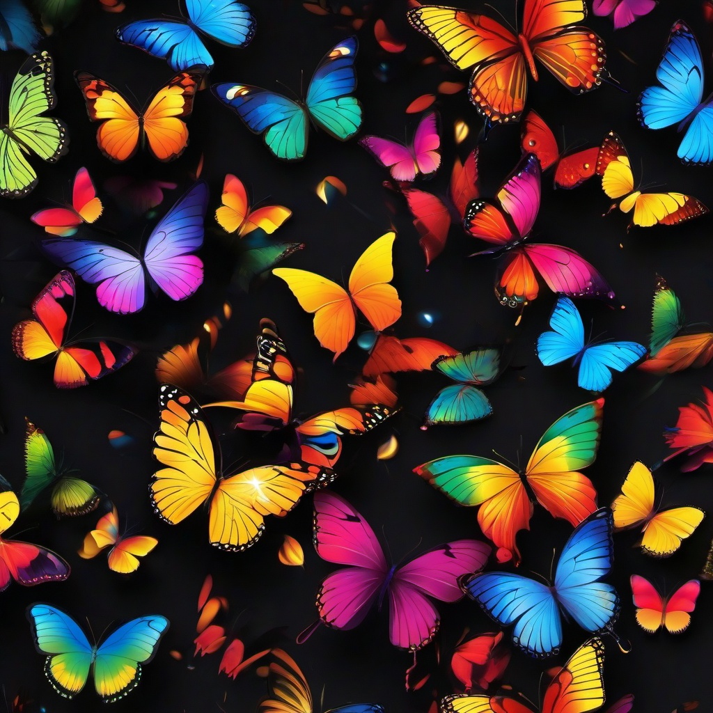 Butterfly Background Wallpaper - rainbow butterflies background  