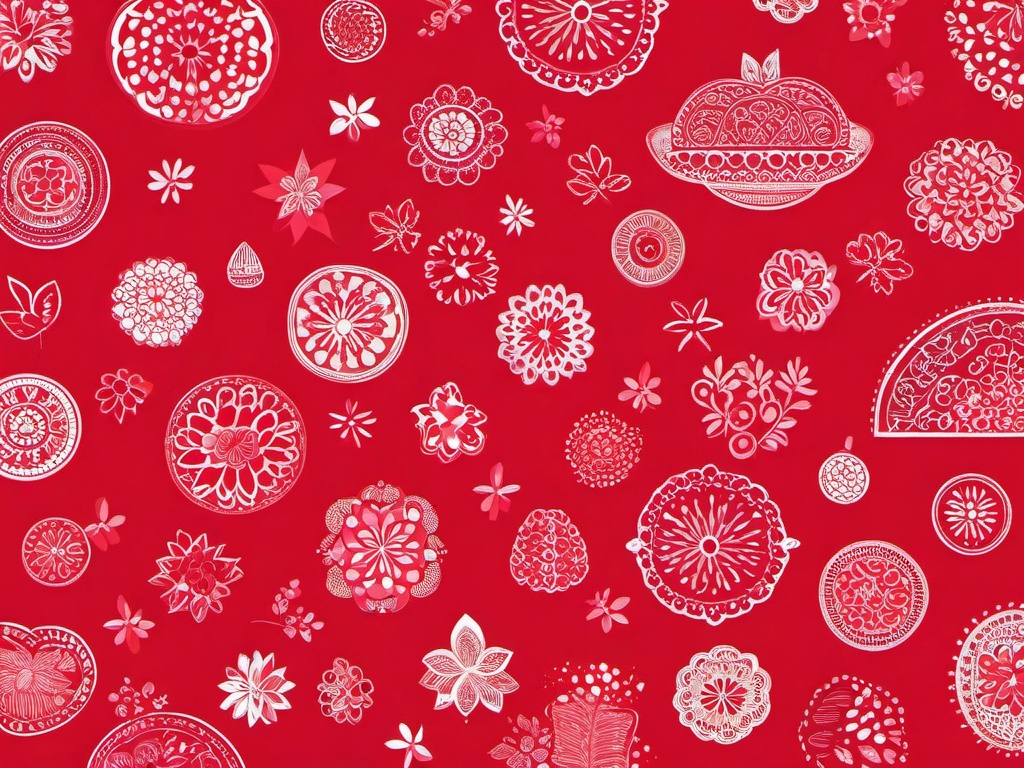 Red Cute Wallpapers - Bright red with cute patterns  ,desktop background wallpaper