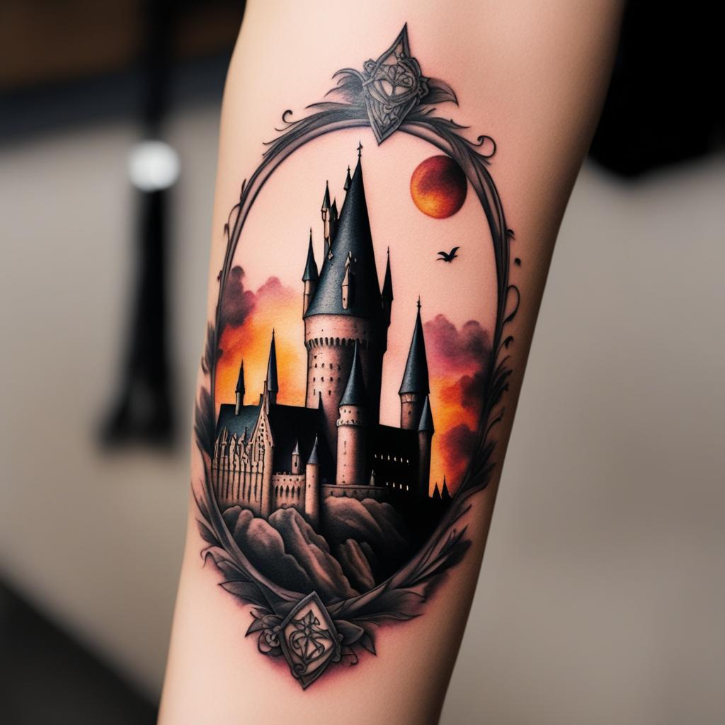 harry potter tattoo, inspired by the beloved wizarding world of j.k. rowling. 