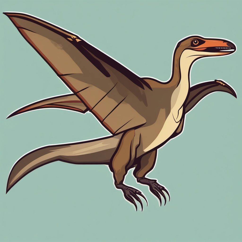 Pterodactyl clipart - Extinct flying reptile from the dinosaur era, ,color clipart vector style