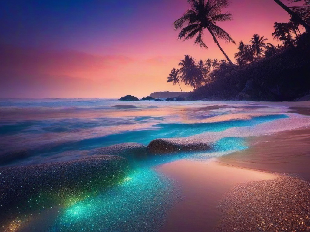 Beach Glitter Background  