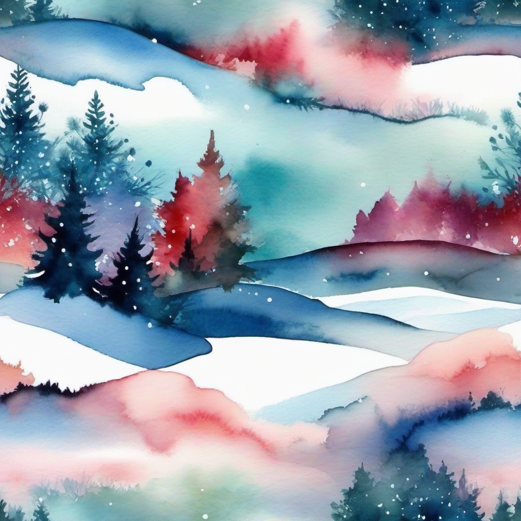 Winter background wallpaper - watercolor winter background  