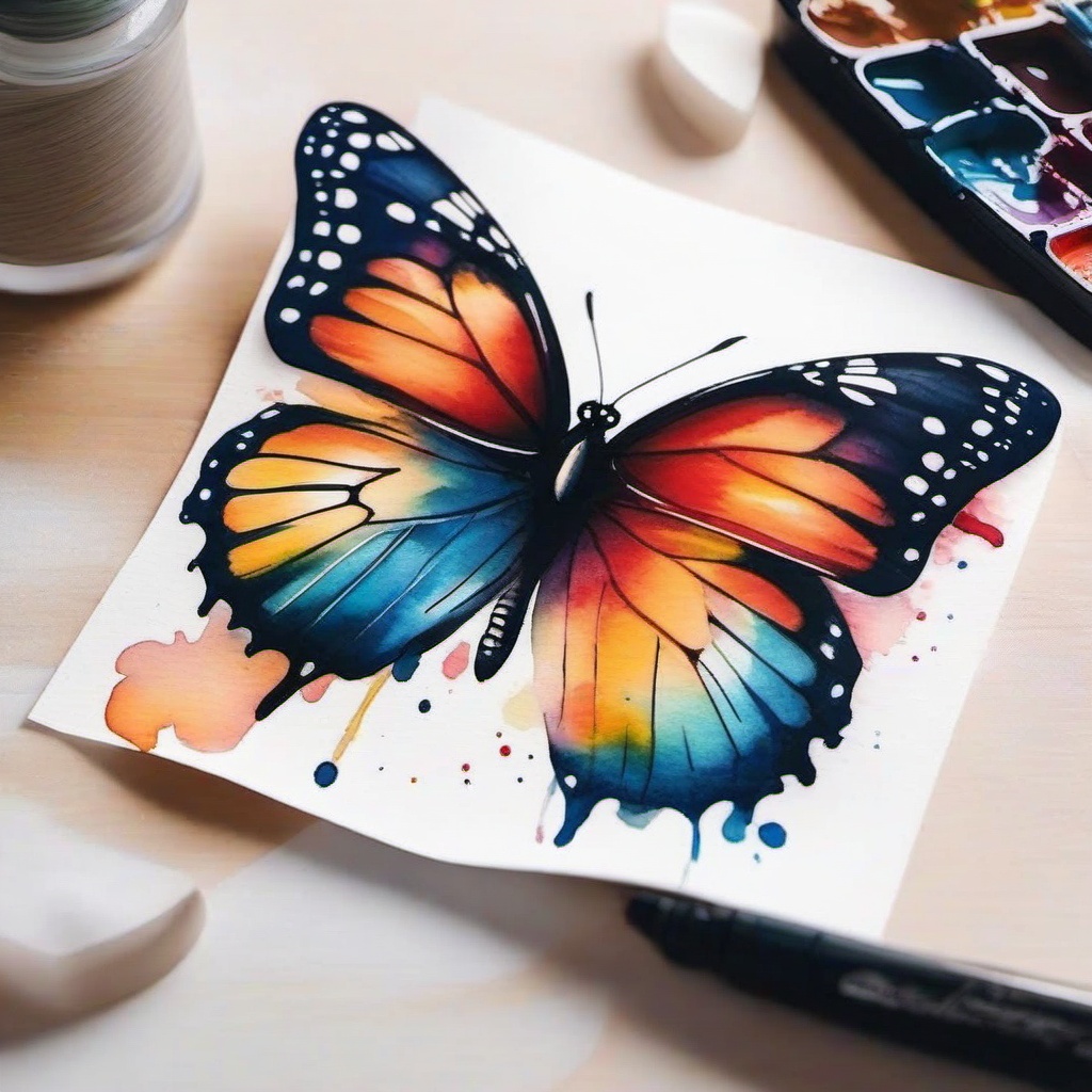 watercolor butterfly tattoo designs  