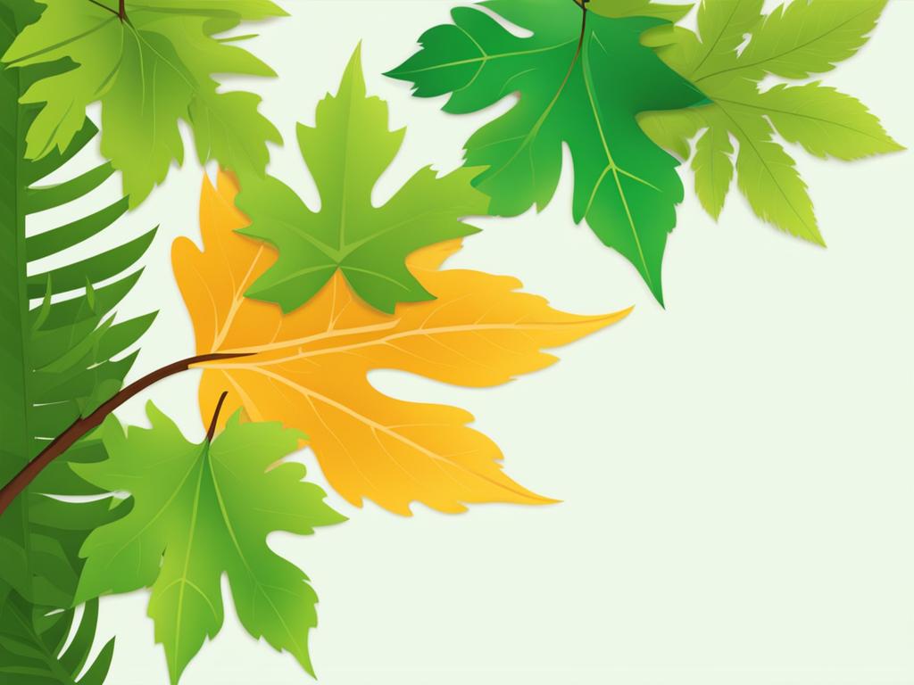 leaf clipart - green and vibrant in the forest. 