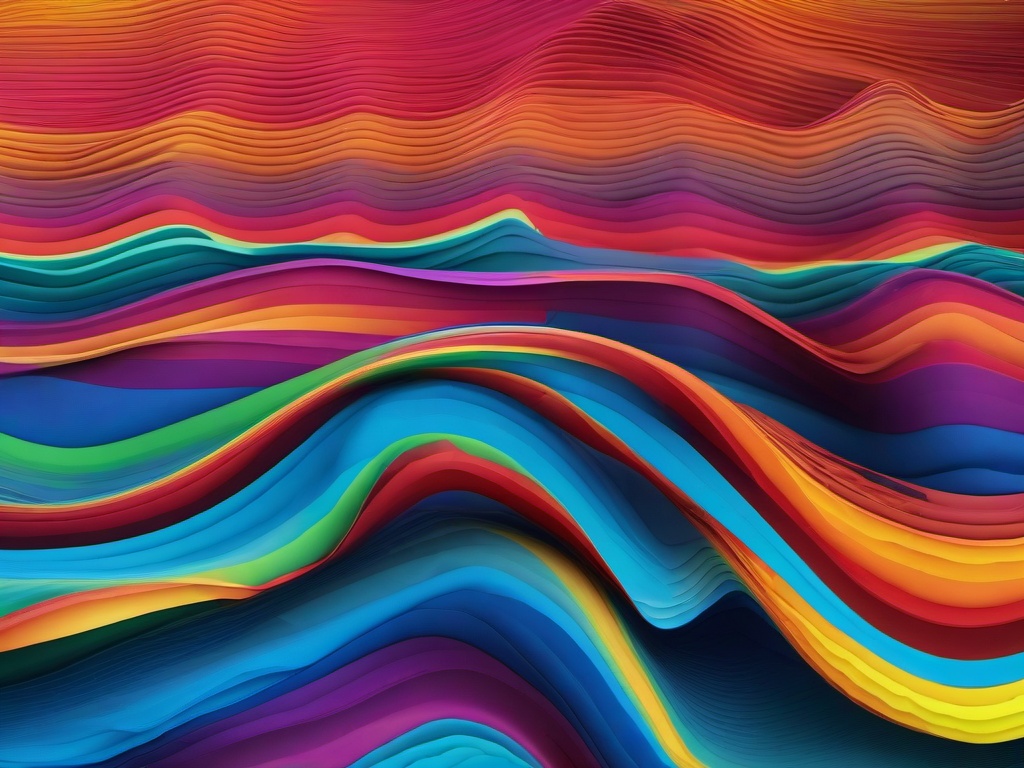 Wavy Rainbow Background  