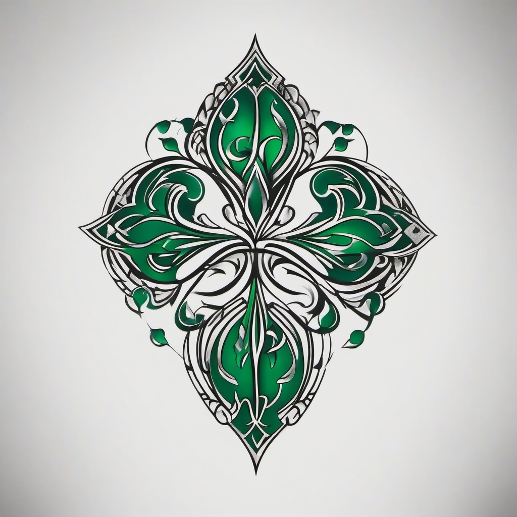 cool irish tattoos  simple color tattoo,minimal,white background