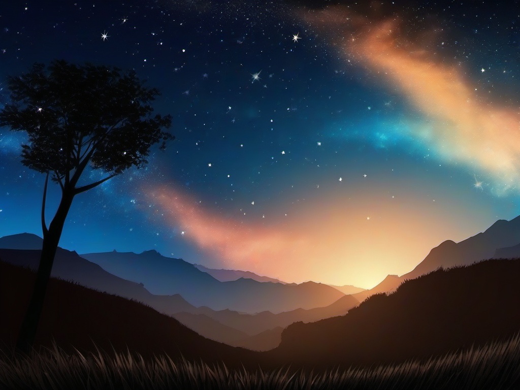 Night Sky Blue Wallpaper  ,desktop background wallpaper