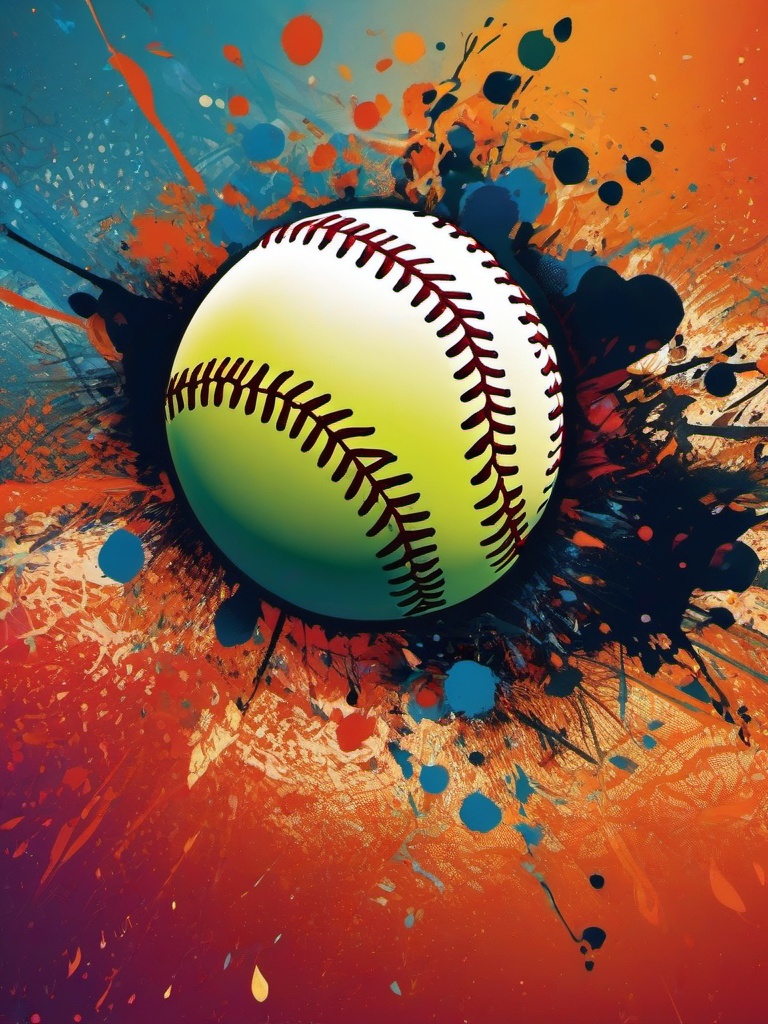 Softball Wallpaper - Softball Game in Action  intricate patterns, splash art, wallpaper art