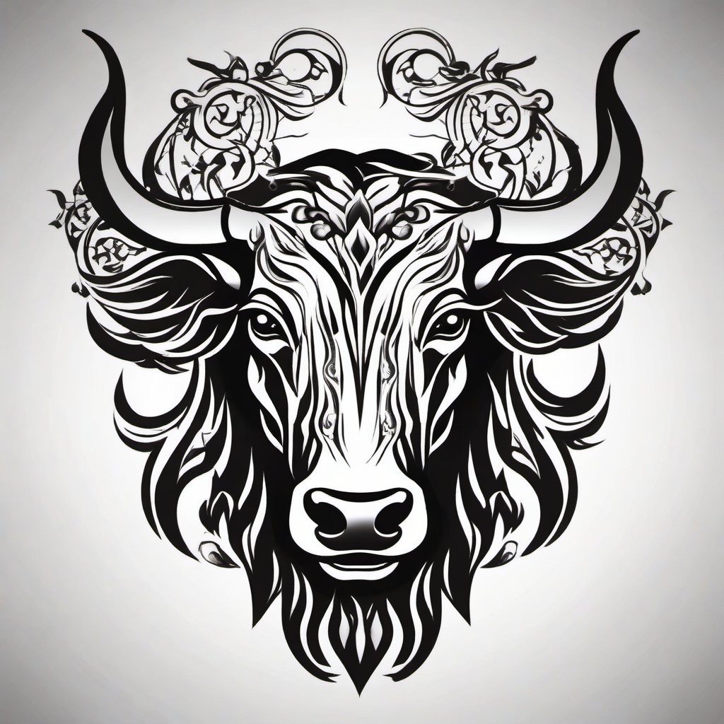 simple taurus tattoo designs  simple vector color tattoo