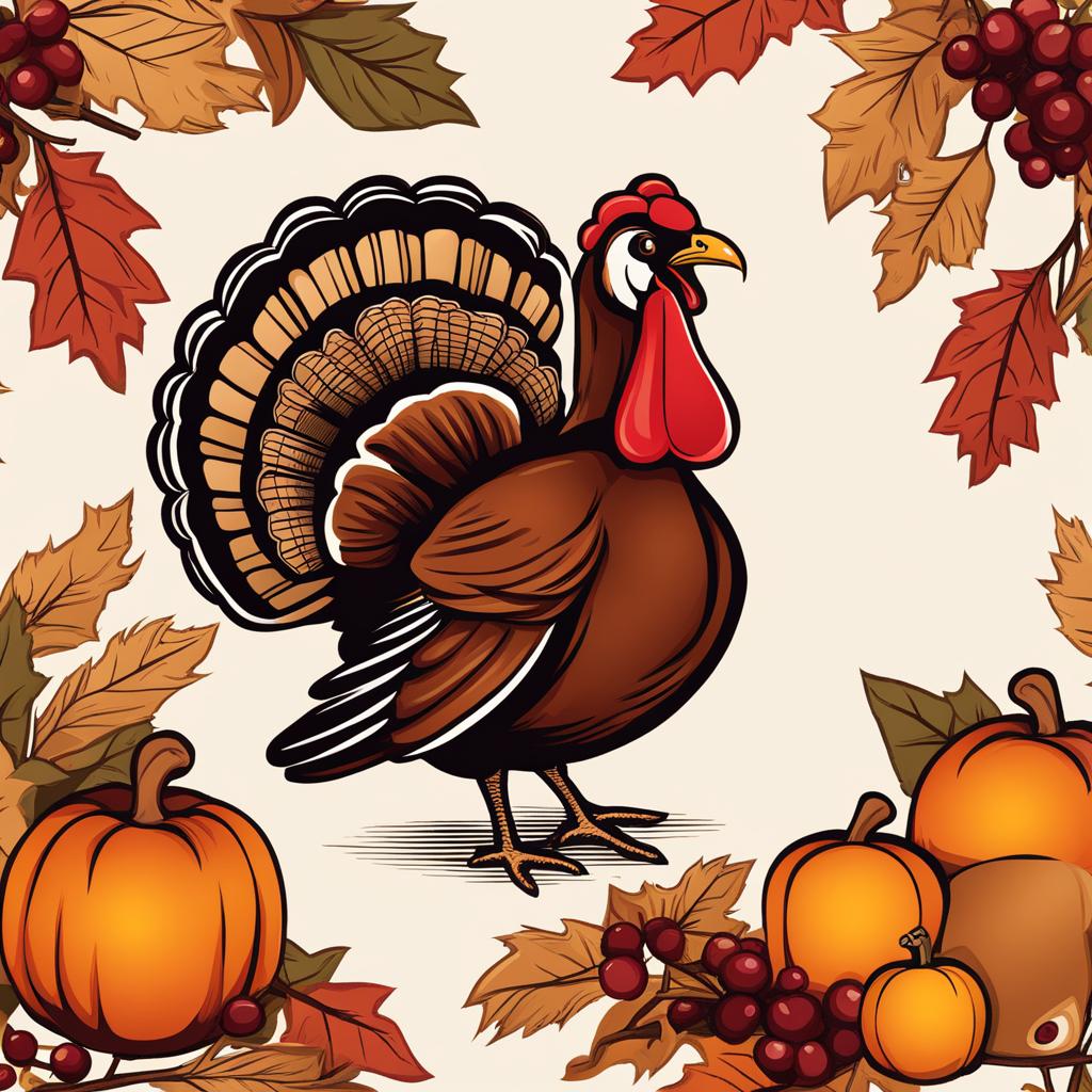 turkey clipart - a symbol of thanksgiving feasts. 