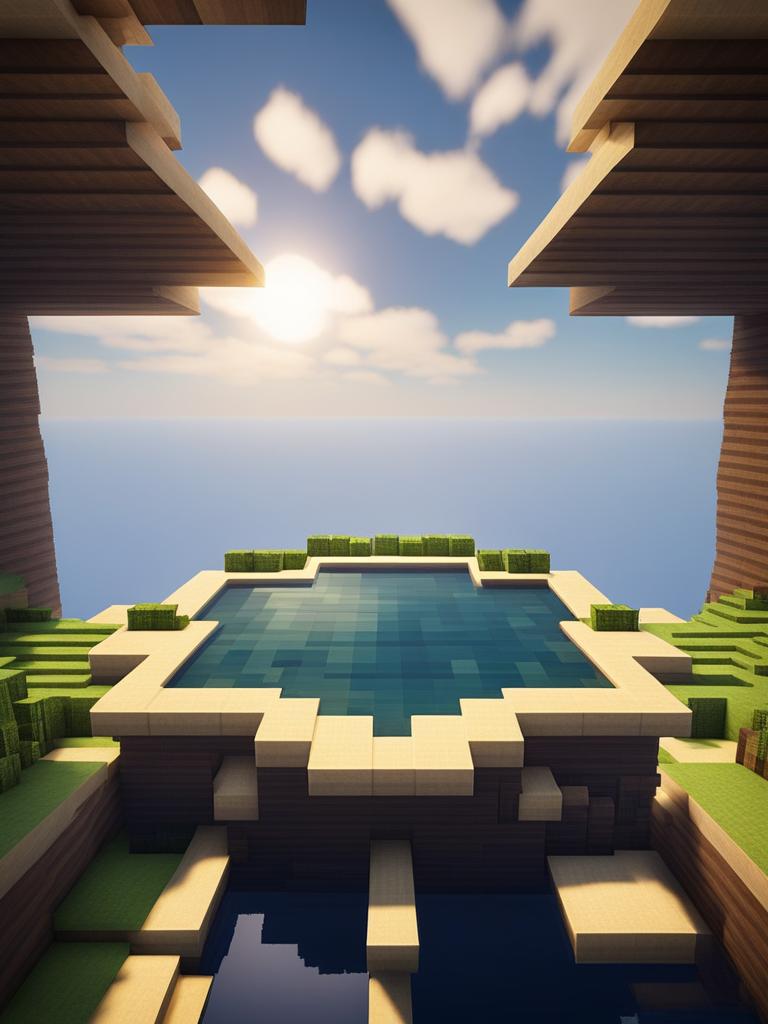 floating oasis in a sea of clouds - minecraft house design ideas 