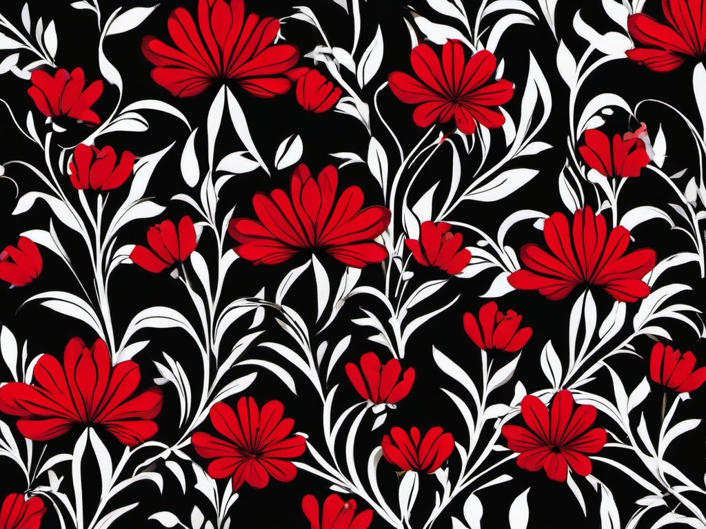 Black Red Flower Wallpaper  ,desktop background wallpaper