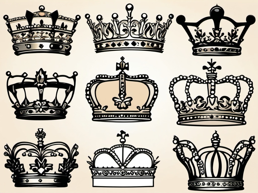 Crown Clipart, Regal crowns fit for royalty. 