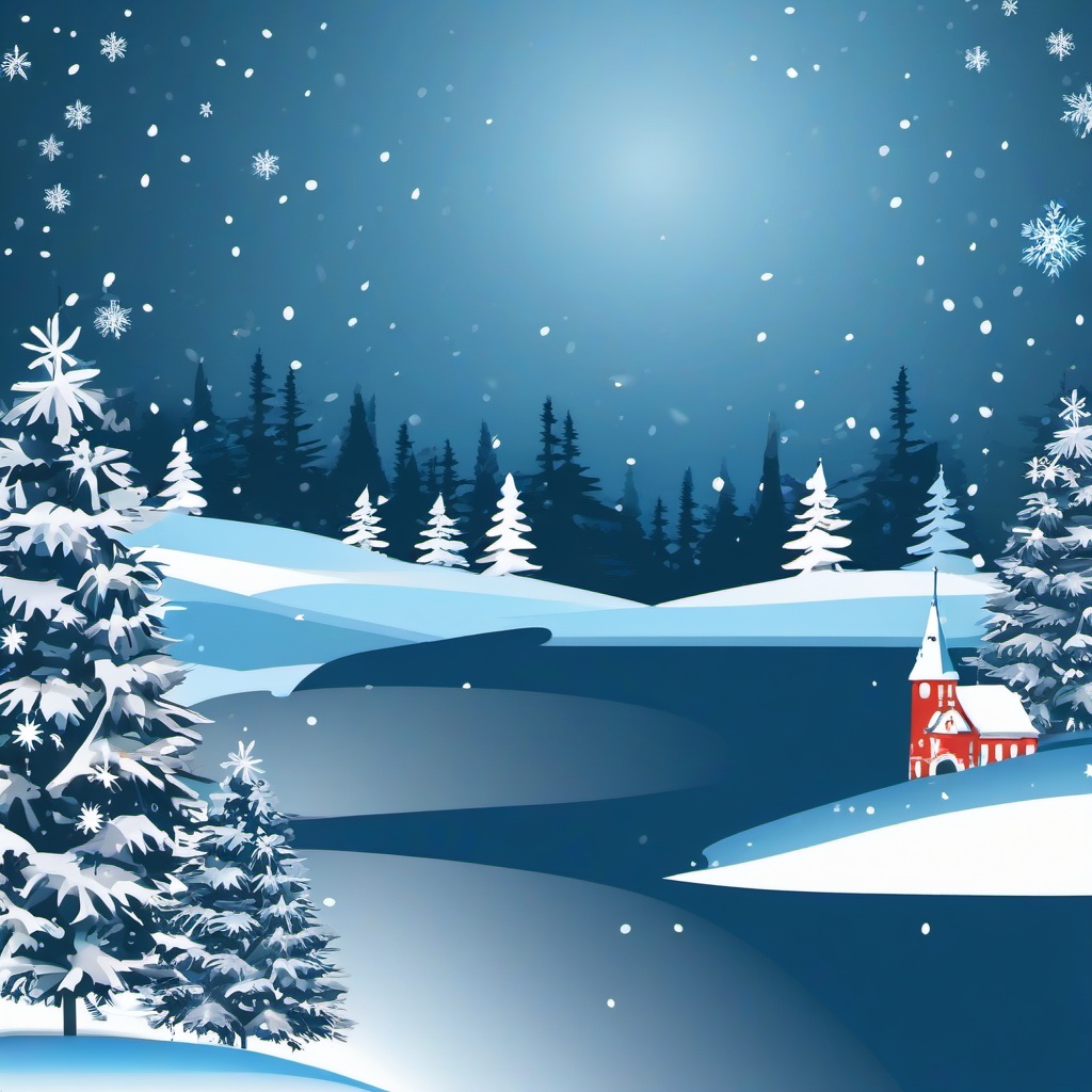 Christmas Border clipart - winter wonderland scene border  