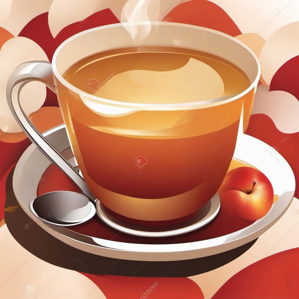 Hot Apple Cider clipart - Steaming cup of apple cider, ,vector color clipart,minimal