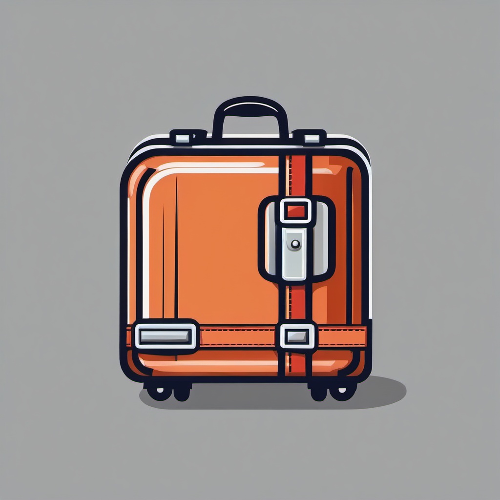 Suitcase icon - Suitcase icon for travel and luggage,  color clipart, vector art