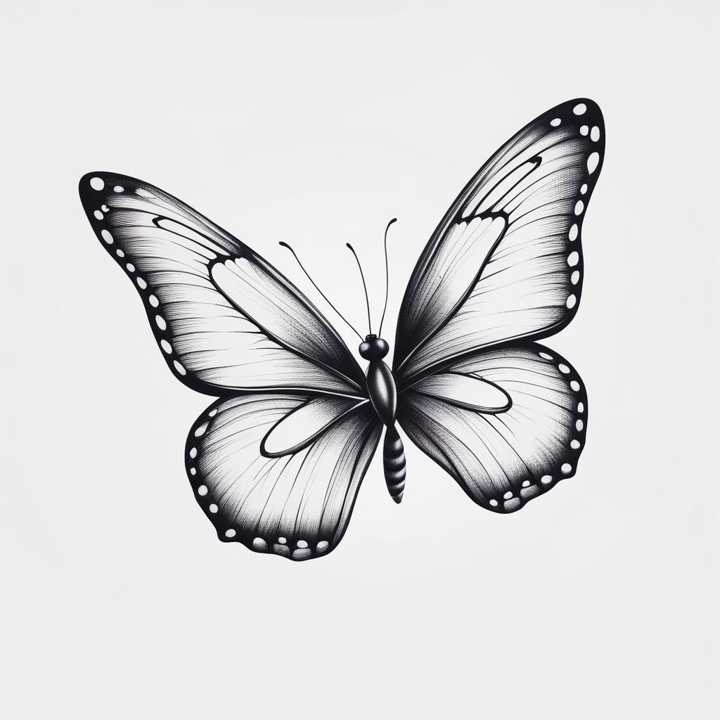 Small butterfly tattoo,Delicate and subtle butterfly tattoos. tattoo design, white background